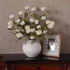Juxdp 6 PCS Artificial Peony Branches for Vase - 27" Fake Silk Peonies Stems Look Real Faux Flowers for DIY Bouquet, Table Centerpieces, Farmhouse, Home Decor (Cream)