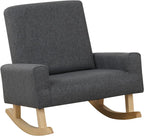 Baby Rocking Chair, Toddler Chair,Kids Sofa,Sofa for Children,Linen Fabric and Solid Shaky Foot,Kids Rocking Armchair for Unisex Children Using,Birthday Gift (Grey)