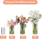 Gute 6 Inch Glass Vases for Decor, Flower Vase for Home Decor, Modern Decorative Clear Vase Centerpieces Living Room, Kitchen