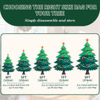 3FT/4FT/4.5 FT Christmas Tree Storage Bag, Heavy Duty Christmas Tree Bag with Reinforced Handles and Dual Zippers Wide Opening, Large Capacity fits for Artificial Christmas Tree, Black