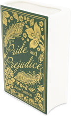 Steel Mill & Co Original Large Book-Shaped Decorative Vase, Ceramic Vases for Home Decor, Cute Bookshelf Decor, Unique Vase for Book Lovers (Pride and Prejudice - Collector's Edition)