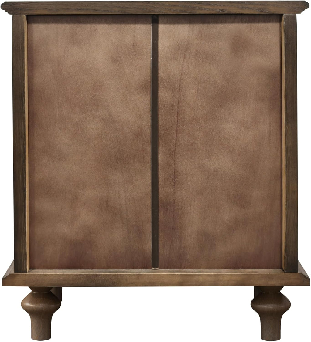 Nightstand with 4 Drawers, Wood Bedside Table Night Stand, Wide Sofa Side End Table 4 Drawers Chest of Dresser for Living Room, Bedroom