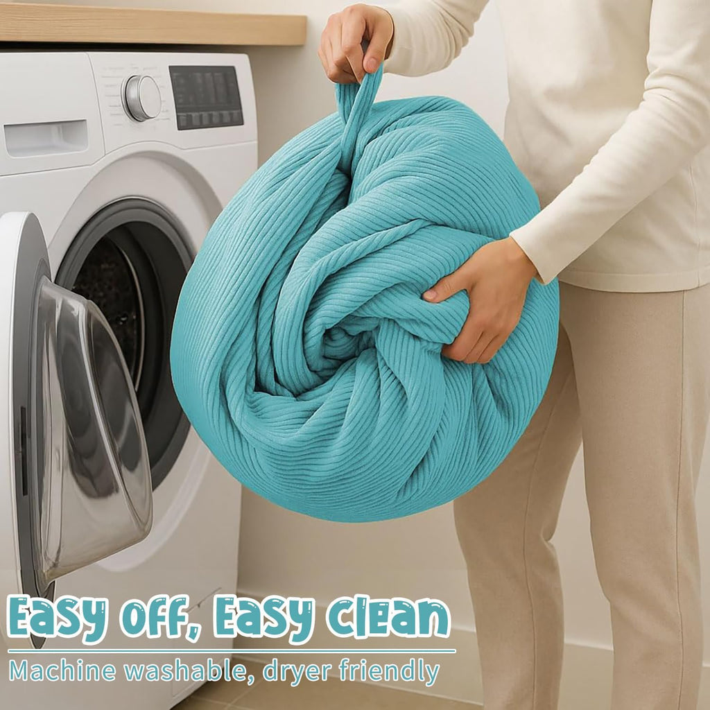 Bean Bag Chair Cover (No Filler) for Kids and Adults,Beanbag Stuffed Animal Storage Without Filling Plush Toys Holder and Organizer Soft Premium Corduroy 200L