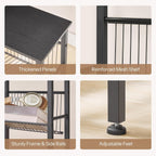 HOOBRO 15.7" Narrow Console Table for Small Space, 3 Tier Entryway Table with Adjustable Shelf, Behind Couch Table, Sofa Table, for Entryway, Hallway, Living Room, Rustic Brown and Black BF41XG01