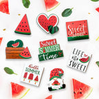 Summer Tiered Tray Decor, Farmhouse Watermelon Tray Decorations, Hello Summer Sweet Watermelon Gnome Wooden Signs, Rustic Summer Home Decor for Table Mantel Office Holiday Party