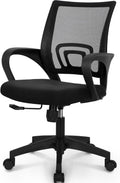 NEO CHAIR Office Desk Computer Chair Ergonomic Mesh Gaming Cushion Seat with Comfy Lumbar Mid Back Support Adjustable Height Swivel Rolling Wheels for Home Task (Mesh Black)