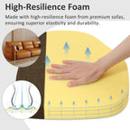 Shinnwa Dining Chair Cushions Set of 4, High-Resilience Foam Windsor Seat Pads, Kitchen Chair Cushions with Ties & Textured Cover, 4 Pack, 16.5 x 15.5 x 2, Dark Brown