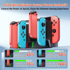 Switch Controller Charger Dock Station for PSP Gaming Console Compatible with Nintendo Switch & OLED Model Joy-con, Charging Dock Station Support to Charge 6 Joycons