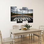 4 Pcs Canvas Wall Art Recovery sign Photo Prints Realism Stretched and Framed Artworks Modern Wall Decor for Living Room Bedroom Office