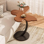 Gdrasuya10 Butterfly Shaped Small Sofa Side End Table, Beautiful Couch Table Cute Tray Table Bedside Table Simple Style Wooden Tabletop Home Decor for Reading Book Coffee Vase 17x13inch