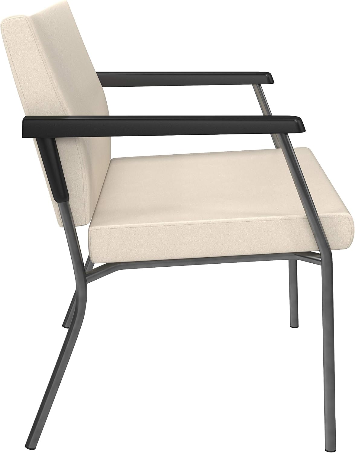 Office Star Bariatric Big and Tall Medical Office Chair with Oversized 29 Inch Wide Seat and Sturdy Metal Frame with Back Reinforcement, 500 Pound Limit, Castillo Cream Fabric