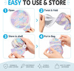 Custom Foldable Flying Disc Fans with Storage Pouches Bulk 100Pcs Personalized Round Handheld Fans with Logo/Photo/ Text personalized Portable Pocket Folding Hand Fans for Wedding Favors, Trade Shows