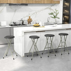 GYMAX Folding Stool, 28in Portable Collapsible Bar Stool with Handle & Steel Frame, 330lbs Sturdy Foldable Lightweight Metal Chair for Outdoor/Indoor Kitchen Home Bar, Assembly Free (Set of 1, 28inch)