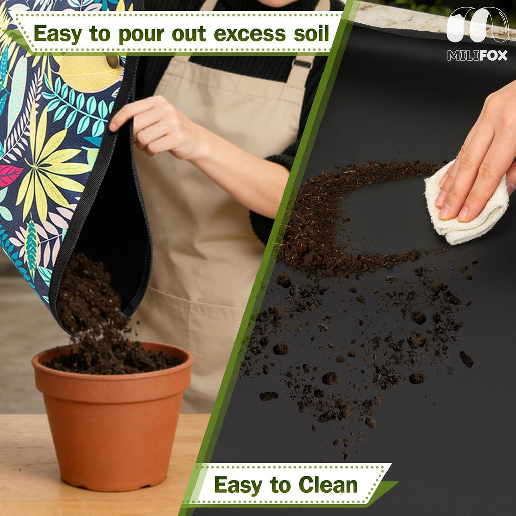 Repotting Mat, Potting Mat for Indoor Plants, 29.5" x 43.3" Waterproof Repotting Tray for Plant Transplanting and Mess Control, Potting Tray for Gardening Lovers
