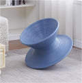 One-Piece Molded 360 Swivel Chair, Recliner for Kids & Adults, Indoor Outdoor Relaxing Rotating Stool for Camping, Living Room, Bedroom, Patio, Backyard(Blue,Large)
