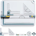 A3 Drawing Board Drafting Table Multifunctional Drawing Board Table with Clear Rule Parallel Motion and Angle Adjustable Measuring System, Inch