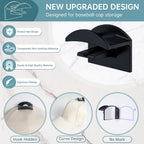 luckin smile Hat Organizer for Baseball Caps - Holds Up to 30 Caps, Includes 4 Hat Hooks, Closet Stackable Hat Box with Cardboard, Sturdy & Durable Dustproof Baseball Cap Organizer (2, Light Gray)