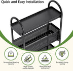 KINGRACK Slim Storage Cart with Drawer, 5-Tier Rolling Utility Cart on Wheels, Narrow Metal Cart for Space Save, Easy Assembly for Kitchen Cart, Craft Cart, Laundry, Bathroom, Nursery Organizer