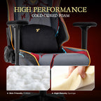 TTRACING Jujutsu Kaisen Yuji Itadori Gaming Chair with 22.6" Wide Seat | Premium faux leather & cold-cure foam, ideal for home office or streaming. Features full-tilt mechanism & 4D armrests.