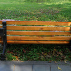 Patio Benches for Outdoors Double Backrest Bench Community Square Outdoor Leisure Chair Garden Benches for Outdoors