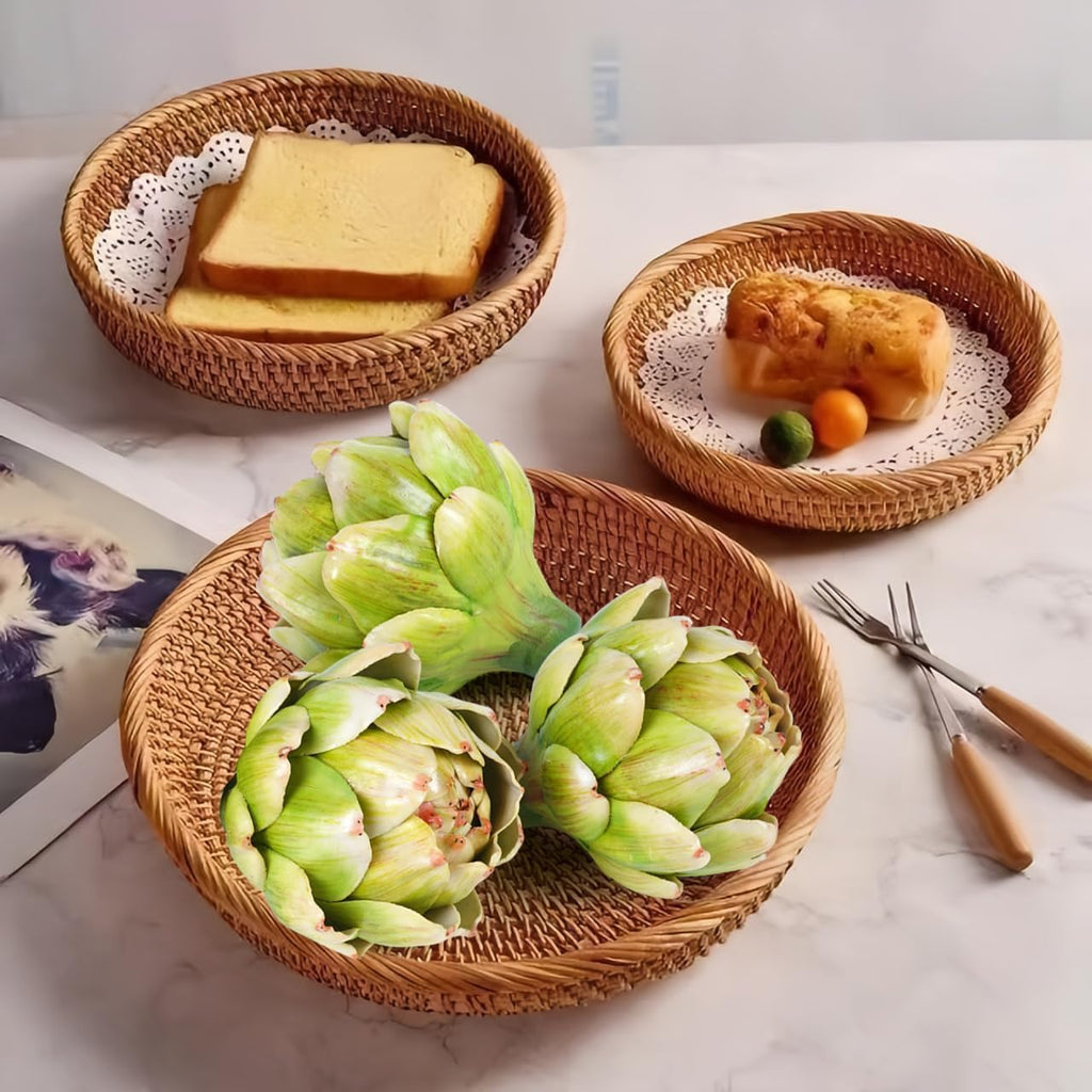 Notakia 3Pcs Green Large Faux Artichokes for Decoration Bowl Fillers Fake Fruit Artificial Artichokes that Look Real Realistic Fake Vegetable Decor for Home Kitchen Table Party Centerpiece