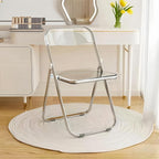 Folding Chair, 12 Pack Acrylic Chair, Clear | Space-saving acrylic folding chair,easy fold & store.Holds up to 300 lbs,comfortable for home,office,parties and daily use.