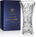 CS Crystal Vase 12-inch high, Sunshine Design, for Flowers & Decor. Lovely Nice Shiny Piece. Perfect as a Gift, Suitable for All Occasions.