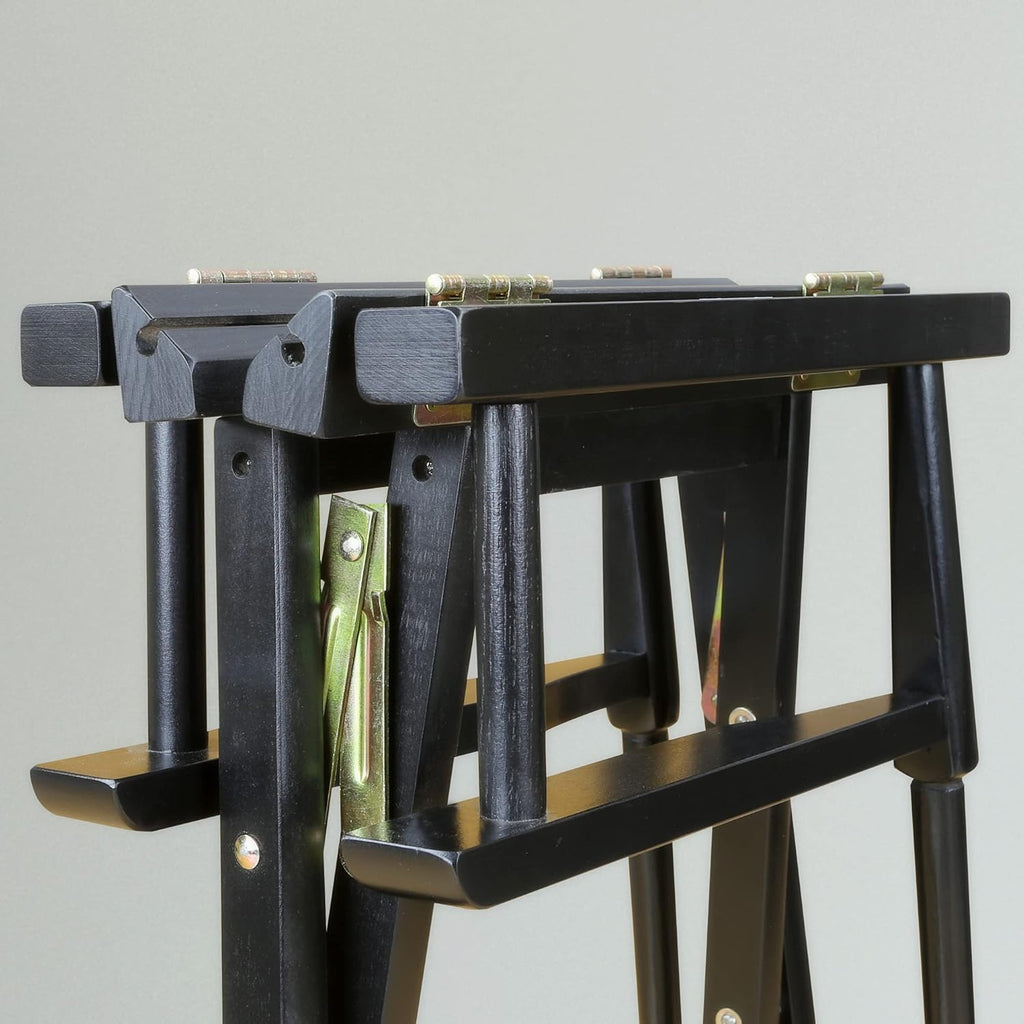 Casual Home Director's Chair,Black Frame/Black Canvas,18" - Classic Height
