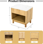 Fluted Cabinet with Storage, Pantry Cabinet for Living Room, Oak