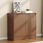Housoul Buffet Cabinet with Storage, Coffee Bar Cabinet with 2 Doors and Adjustable Shelf, Modern Kitchen Buffet Sideboard for Living Room, Kitchen, Walnut