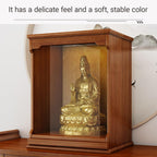 Solid Wood Tabletop Buddhist Table with Pull-Out Drawer, Tribute Personal Shrine Altar Table, Buddhist Prayer altars cabinets for Small Spaces(A,38 * 26 * 46cm/15 * 10.2 * 18.1in)
