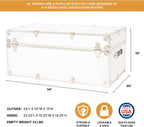 Rhino Trunk & Case Classic XL Trunk With Wheels 34"x20"x15", 1500+ lbs Capacity - Many Colors, Soft-Close Lid. Strong, USA Made Summer Camp Footlocker and Secure College Dorm Storage Chest