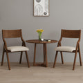 Folding Dining Chairs Set of 2, Upholstered Kitchen Chair with Padded Seat & Wood Backrest, Modern Side-Chair with Wood Legs for Home Office Living Room,No Assembly Needed,Walnut
