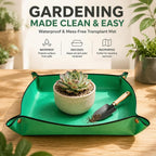Repotting Mat,Waterproof Plastic Potting Mat,Gardening for Indoor Plant Transplanting,Dirt Control,Soil Change,Gift for Plant Lovers Green