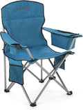 ARROWHEAD OUTDOOR Heated Camping Chair – Heavy-Duty Portable Folding Chair with 3 Heat Modes, 6-Can Cooler, Cup & Wine Glass Holder – Supports 330lbs