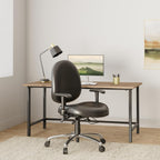 OFM 24/7 Vinyl Office Chair, BIG & TALL 400lb Max Weight, Adjustable Back & Seat Height, With Wheels, Black