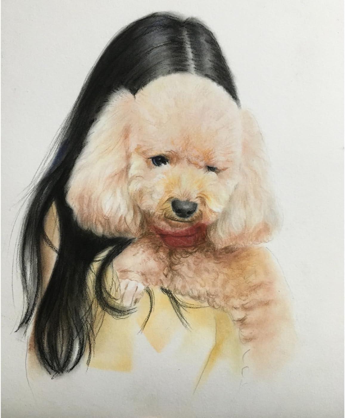 Custom Pet Portrait 100% Hand-Drawn charcoal Sketch from Photo,Pencil Drawing,Border cogg Pastel Personalized Dog or Cat Drawing,Unique Gift for Pet Lovers (8X10in Sketch 1)