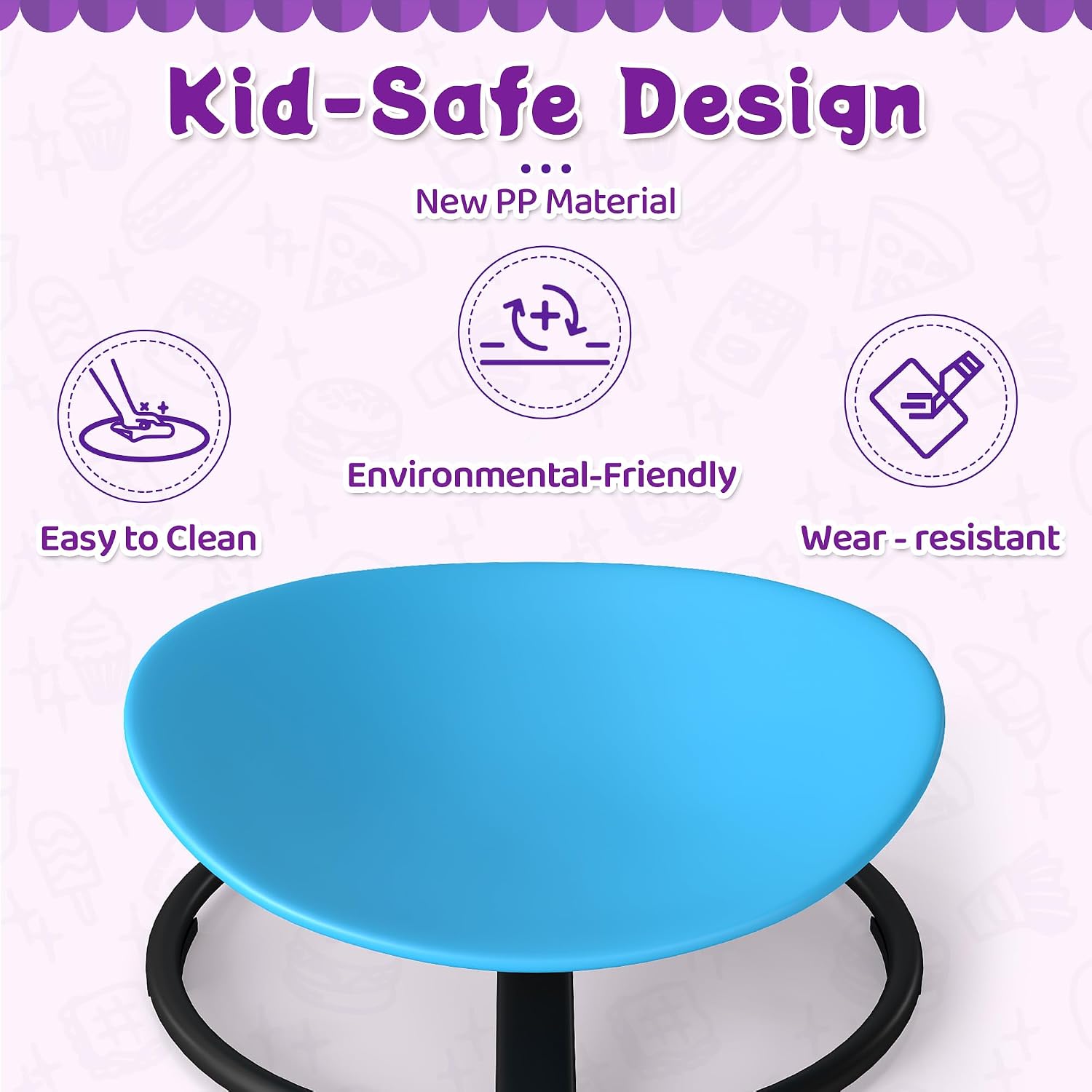 Murago Sensory Spinning Chair for Autistic Kids, Sensory Chair for ADHD Teens, 360 Rotation, Heavy Duty 220 Lb. Capacity, Blue