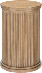 Liberty Furniture Haven Hills Round Chairside Table for Living Room Traditional - Camel Beige Birch Wood