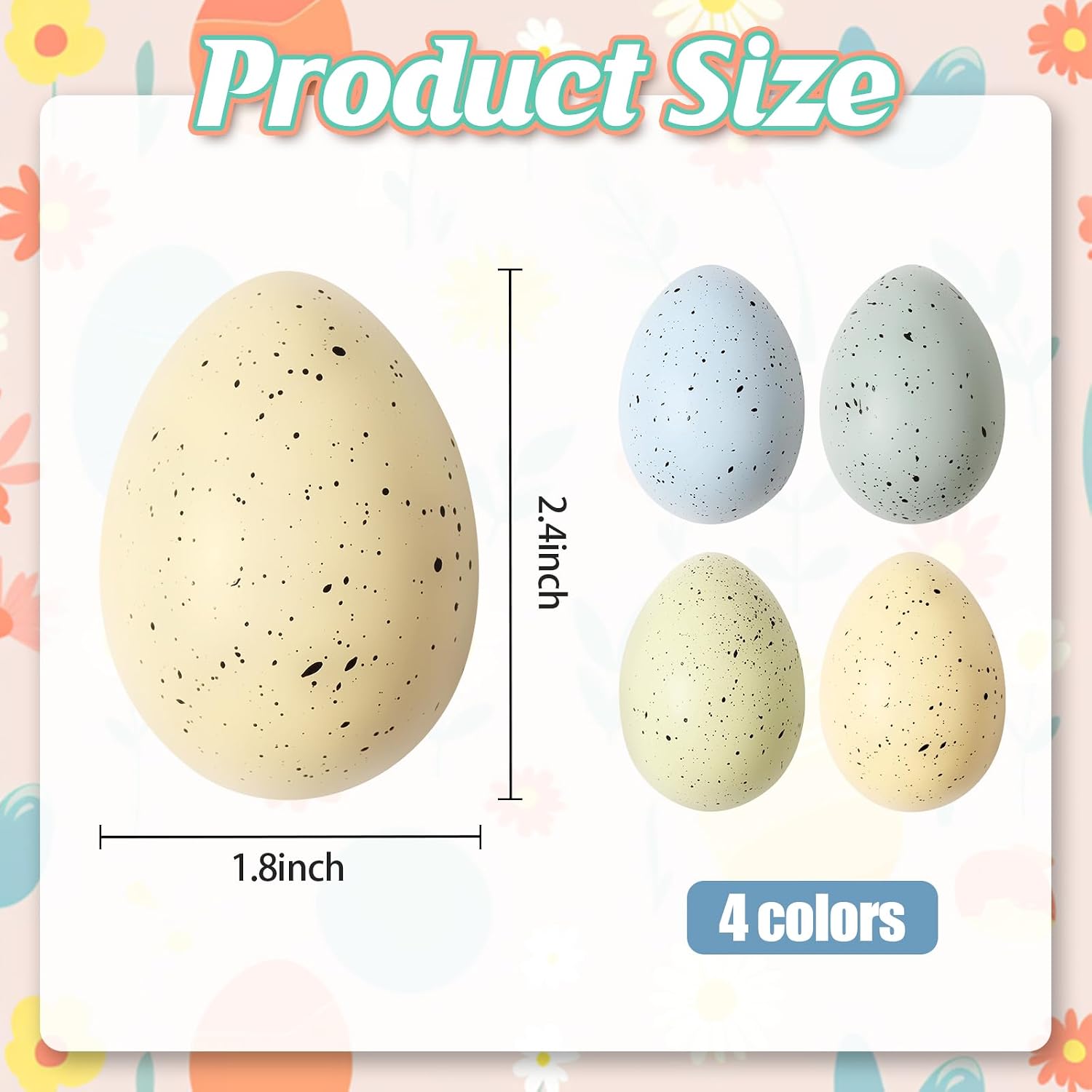 Waipfaru 16 Pcs Easter Eggs, Plastic Easter Decorations, Speckled Easter Table Decor, Easter Centerpiece Table Decorations for Indoor Outdoor Home Vase Filler Basket Spring Party DIY
