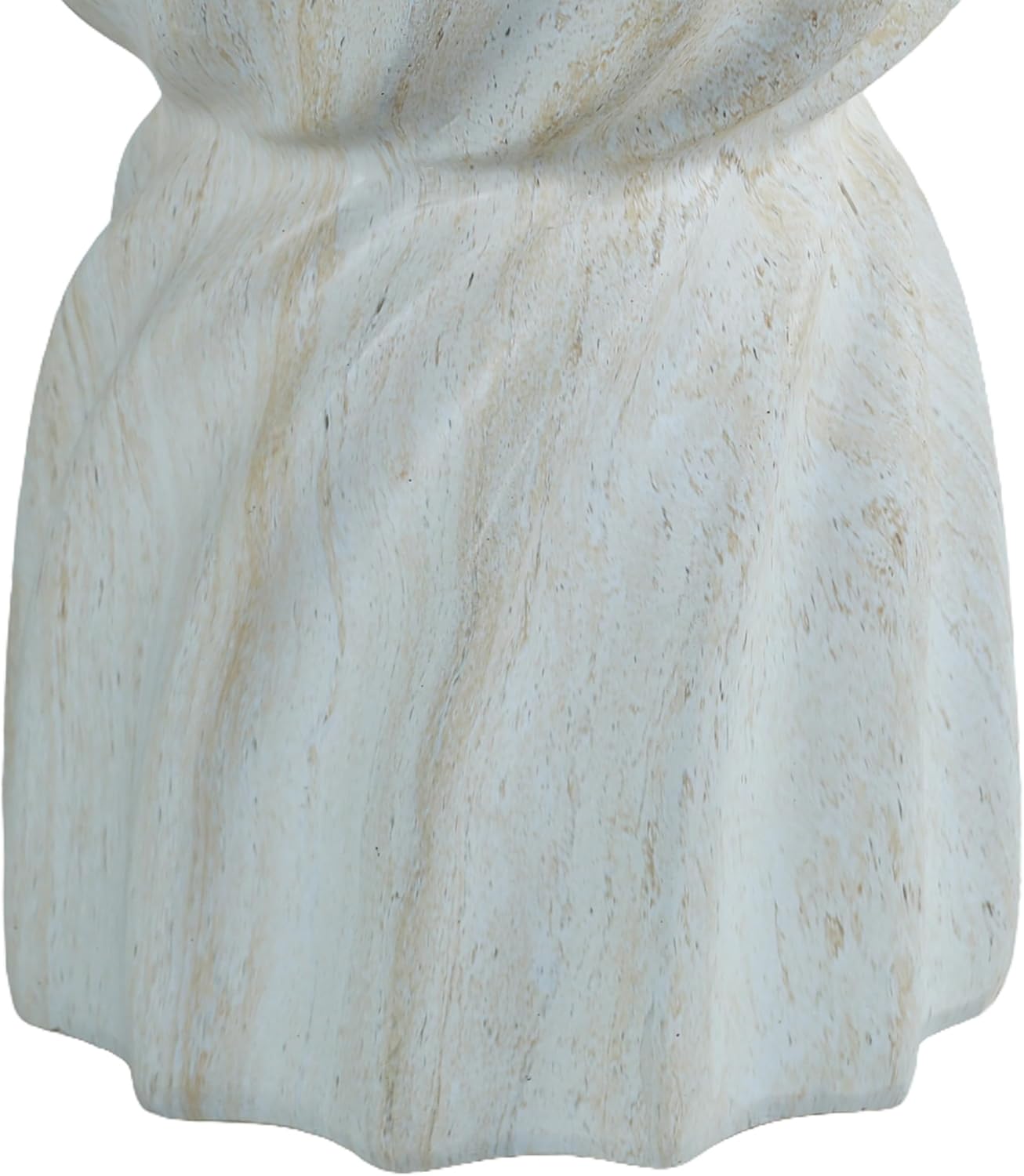 13.78" Cement End Table for Patio,Garden Faux Terrazzo Accent Table,Modern Small Round Side Table for Outside,Tree Stump Garden Stool DrumTable Indoor