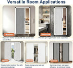 Custom Size Honeycomb Accordion Door for Interior Kitchen Bedroom Closet, Aluminum Frame Folding Sliding Room Divider, No Drill Partition Door Kit