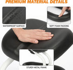 Meditation Bench Kneeling Stool Adjustable Height for Yoga, Home Studio Meditation – Portable Folding Seiza Chair with Non-Slip Cushion, 3 Level Ergonomic Metal Prayer Stool
