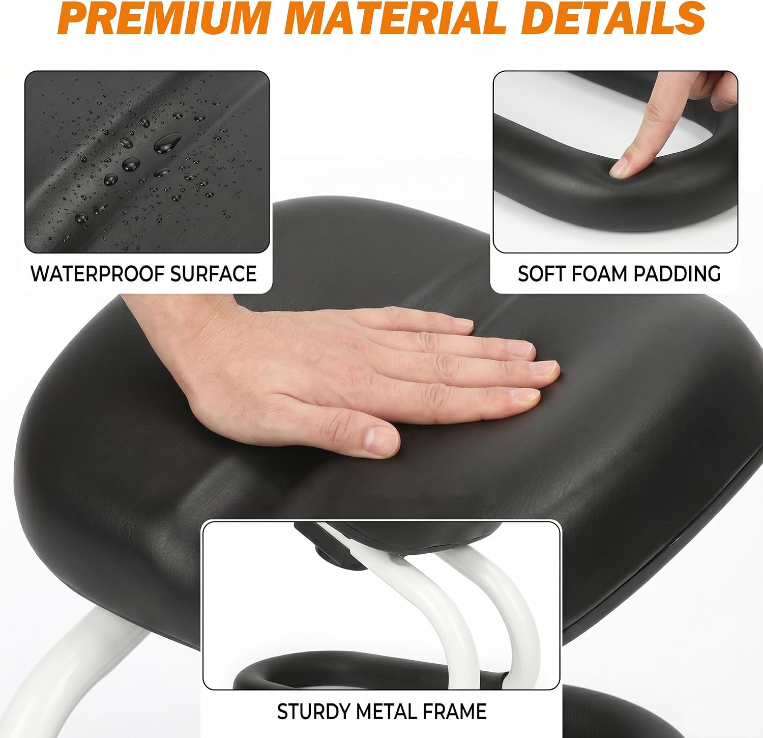 Meditation Bench Kneeling Stool Adjustable Height for Yoga, Home Studio Meditation – Portable Folding Seiza Chair with Non-Slip Cushion, 3 Level Ergonomic Metal Prayer Stool