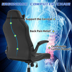 BLKMTY PC Gaming Ergonomic Computer Chair - Adjustable Office Swivel Video Game Racing Chair with Lumbar Support and Headrest - High Back Executive for Adults, Camo