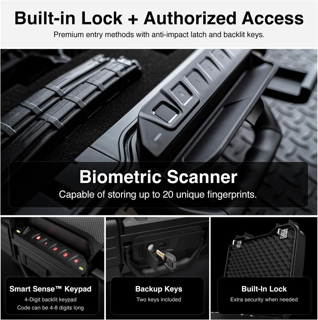 VAULTEK LifePod XR Series Weatherproof Safe Modular Interior Secure Rugged Portable Lockbox with Optional Biometric Scanner and Backlit Keypad
