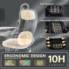 650LBS Big and Tall Office Chair with 5D Flip Arms and Thick Pocket Spring Cushion, Extra Wide Heavy Duty Office Chair & Adjustable Lumbar Support, Large High Back Computer Chair Dual Rubber Wheel