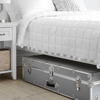 Rhino Trunk & Case Trundle Home Storage & College Trunk - 44”x20”x12” - 1500+ lbs Capacity. USA Made Secure Under-Dorm Bed Footlocker for Clothes and Food, and Underbed Shoe Storage Box