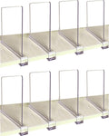 CY craft Shelf Dividers for Closets, 8PCS Clear Acrylic Shelf Divider for Wood Shelves and Clothes Organizer/Purses Separators Perfect for Kitchen Cabinets and Bedroom Organizer