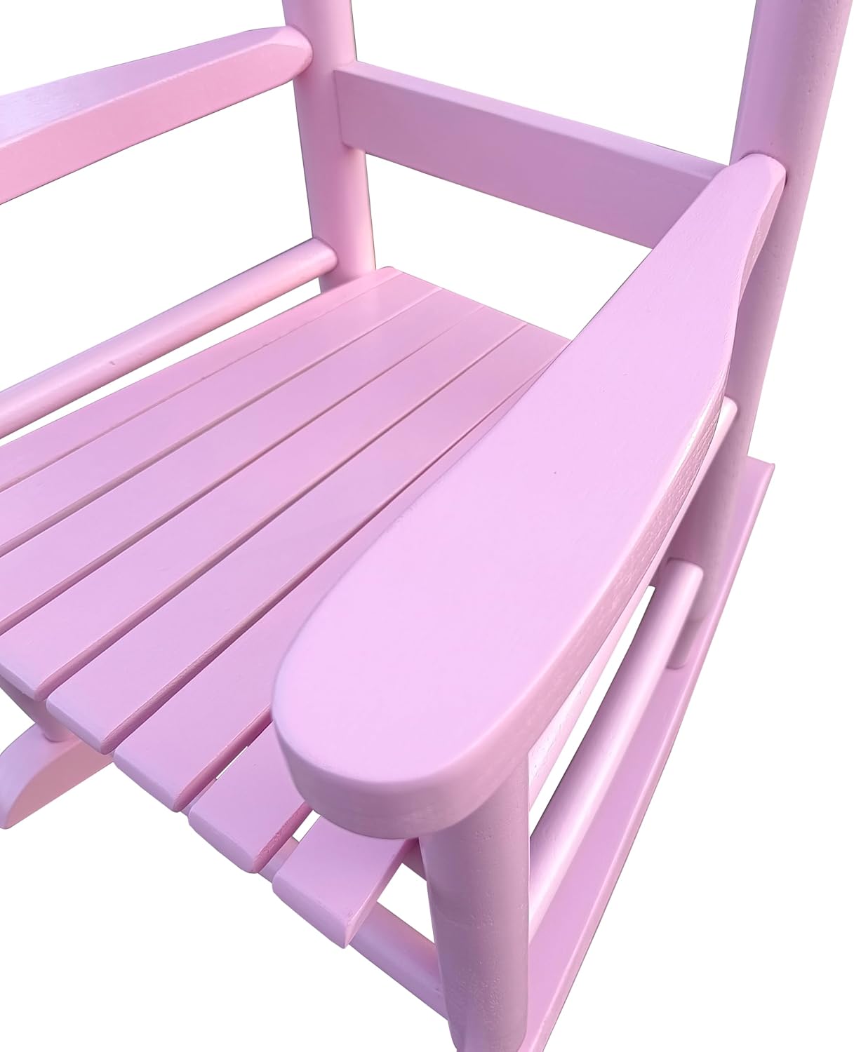 Kids Rocking Chair Pink Wood Kids' Rocking Chairs Outdoor Childs/Toddler/Childrens Porch Rocker Chair Accent Rocker for Ages 2-8 Living Room,Bedroom,Balconies, Porches,Children's Rooms